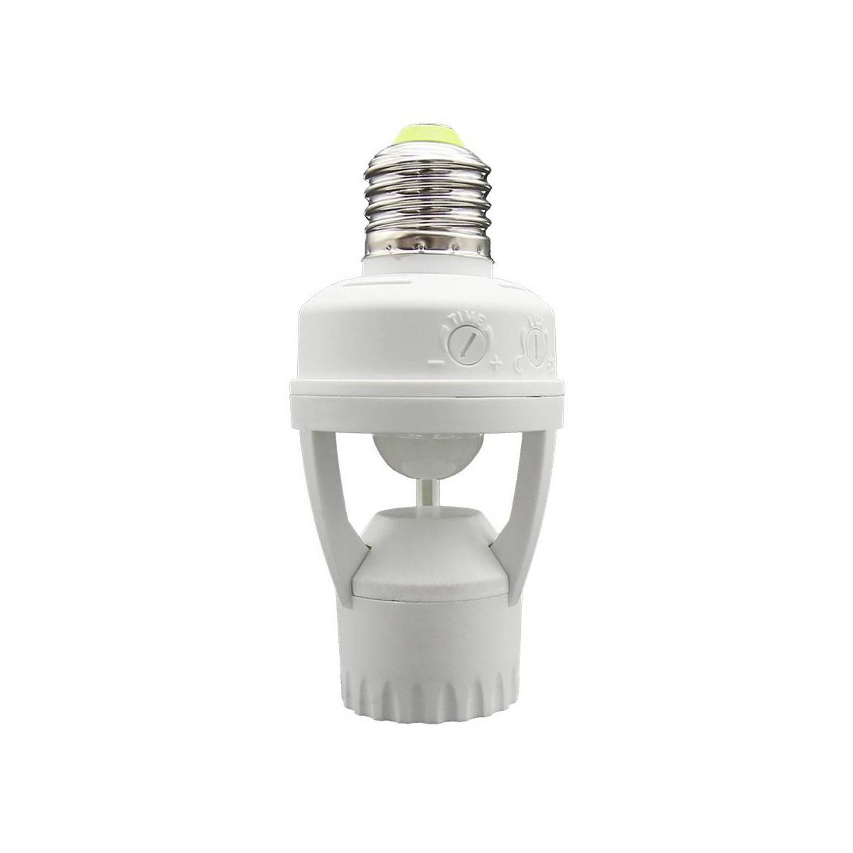 Adaptador para lâmpada LED E27 com sensor de movimento PIR