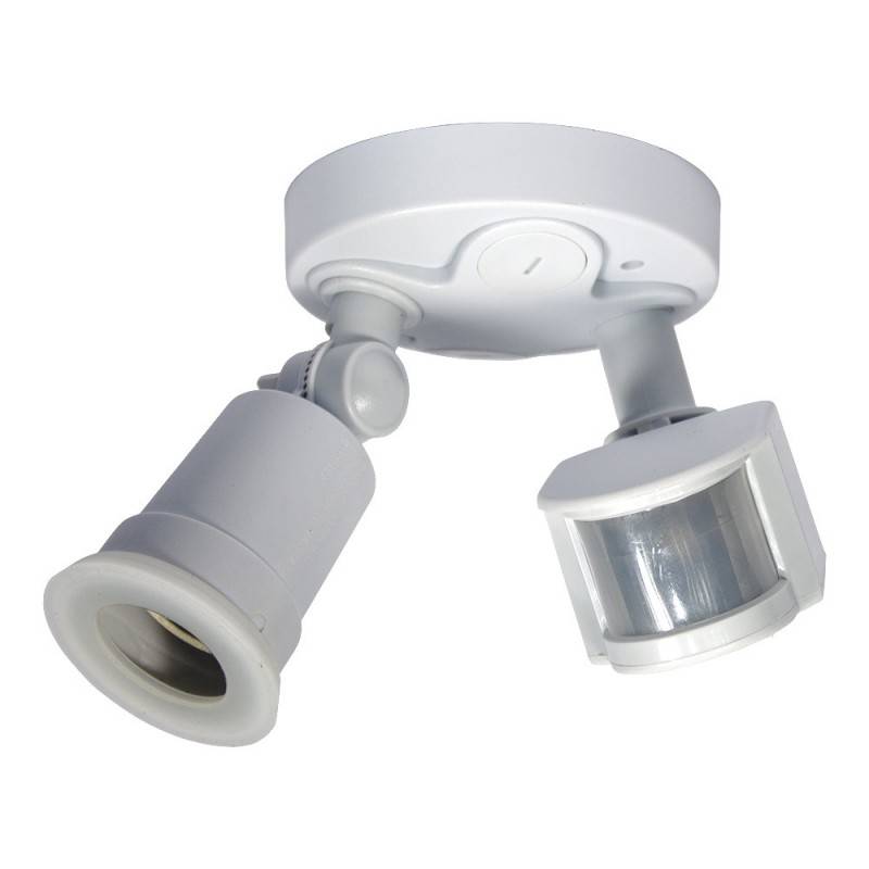 Porta-lâmpadas para lâmpada LED E27 com sensor de movimento PIR IP44