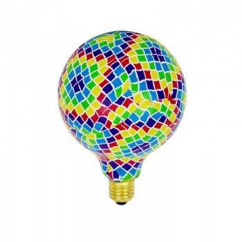 Lâmpada LED Globo E27 G130 design mosaico BARCELONA Lâmpada LED Globo E27 G130 design mosaico BARCELONA