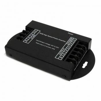 Repetidor RGB 12/24V-DC 8A/canal (caixa alumínio) IP20 Repetidor RGB 12/24V-DC 8A/canal (caixa alumínio) IP20