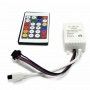 Controlador Fita IC 7,5/12V-DC 8A + comando IR 24 teclas