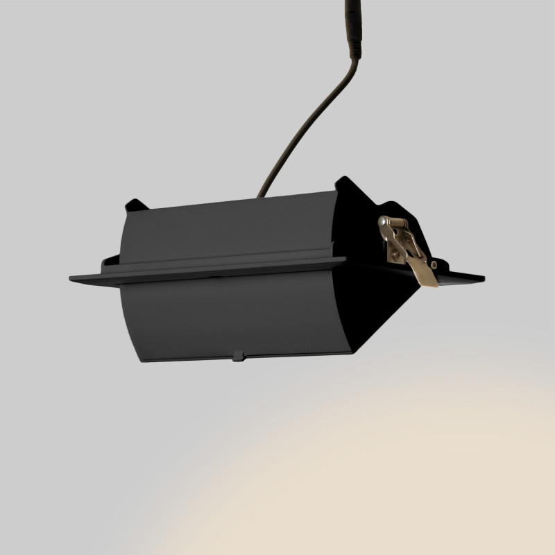 Downlight LED retangular orientável - CCT 60W - Preto - 100° Driver LIFUD Downlight LED retangular orientável - CCT 60W - Preto - 100° Driver LIFUD