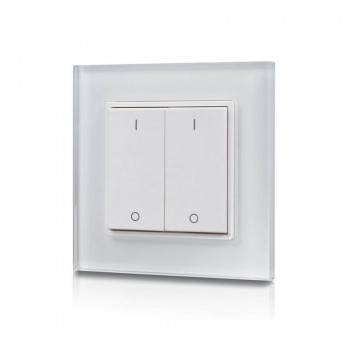 Interruptor duplo regulador para luzes monocor por radiofrequência Interruptor duplo regulador para luzes monocor por radiofrequência