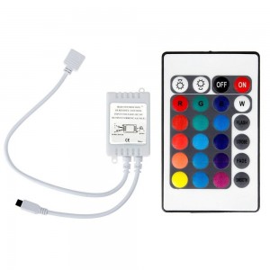 Controlador RGB 12V 6A com comando IR 24 teclas