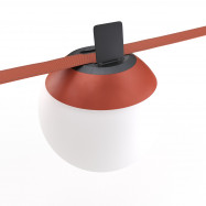 Candeeiro globo opalino para sistema "Axia" - 12W - 48V - Luz quente