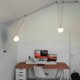 Candeeiro globo opalino para sistema "Axia" - 12W - 48V - Luz quente