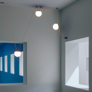 Candeeiro globo opalino para sistema "Axia" - 12W - 48V - Luz quente
