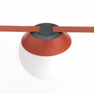 Candeeiro globo opalino para sistema "Axia" - 12W - 48V - Luz quente