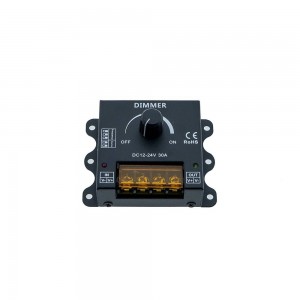 Dimmer PWM manual de frequência e curva de regulação ajustáveis 12/24V 30A