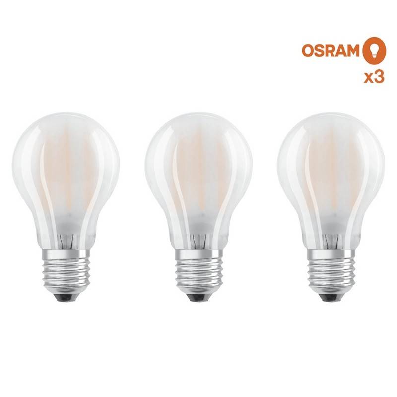 Pacote econômico de 3 lâmpadas LED OSRAM E27 A60 7W Fosco