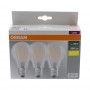 Pacote econômico de 3 lâmpadas LED OSRAM E27 A60 7W Fosco