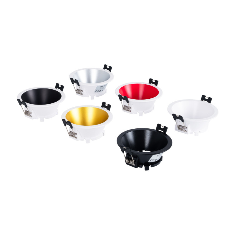 Aro downlight redondo de embutir - Baixo UGR - Recorte Ø75mm Aro downlight redondo de embutir - Baixo UGR - Recorte Ø75mm