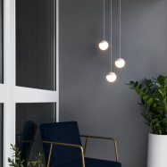 Candeeiro suspenso LED esférico "ASTRO" - 9W - Luz quente