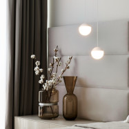Candeeiro suspenso LED esférico "ASTRO" - 9W - Luz quente