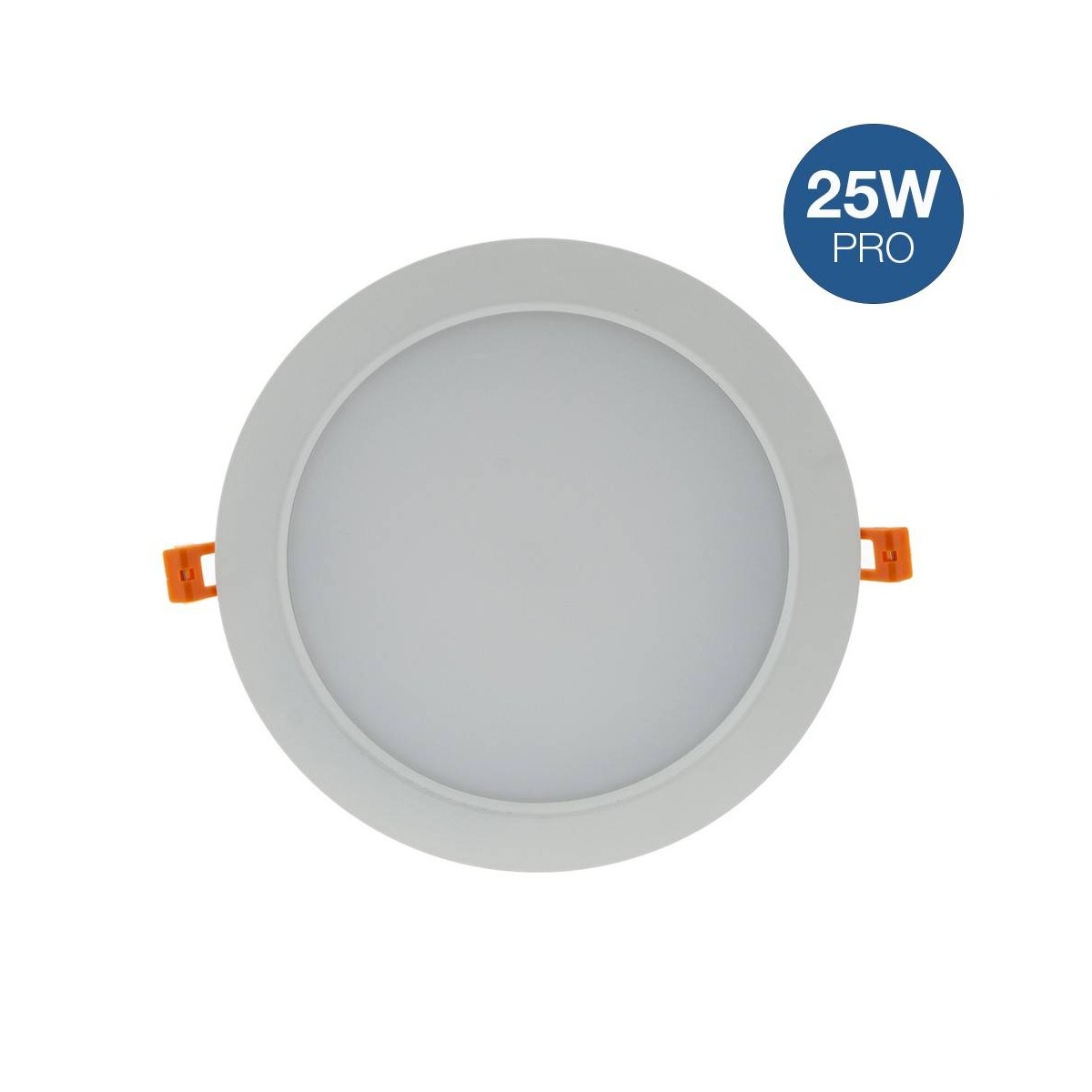 Downlight LED redondo de embutir 25W - Uso profissional - Ø190 mm