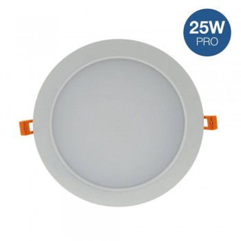 Placa downlight LED encastrável circular 25W