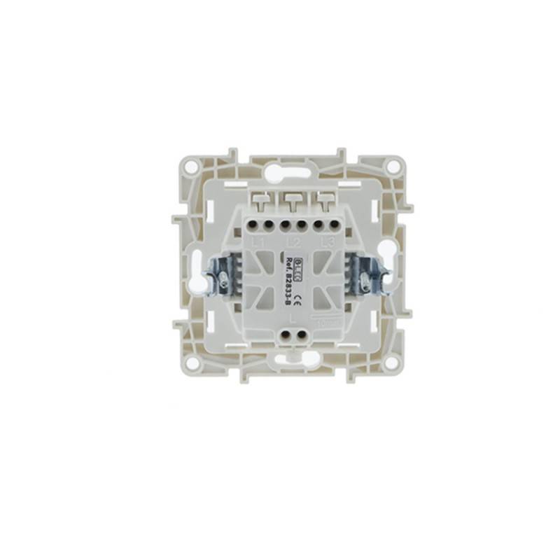 Mecanismo interruptor encastrável de 3 peças e 1 via