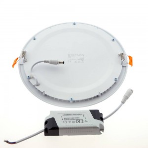 Placa downlight LED encastrável circular 18W IP20 - 5 anos de garantia