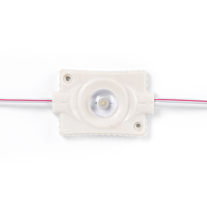 Módulos LED monocromáticos para sinalética - 3W - 12V - IP65 - 160º.