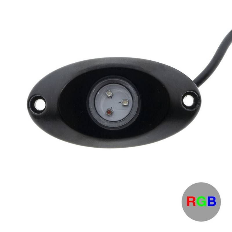 Conjunto de 6 luzes LED RGB ROCK LIGHT para automóveis e barcos 12V IP68