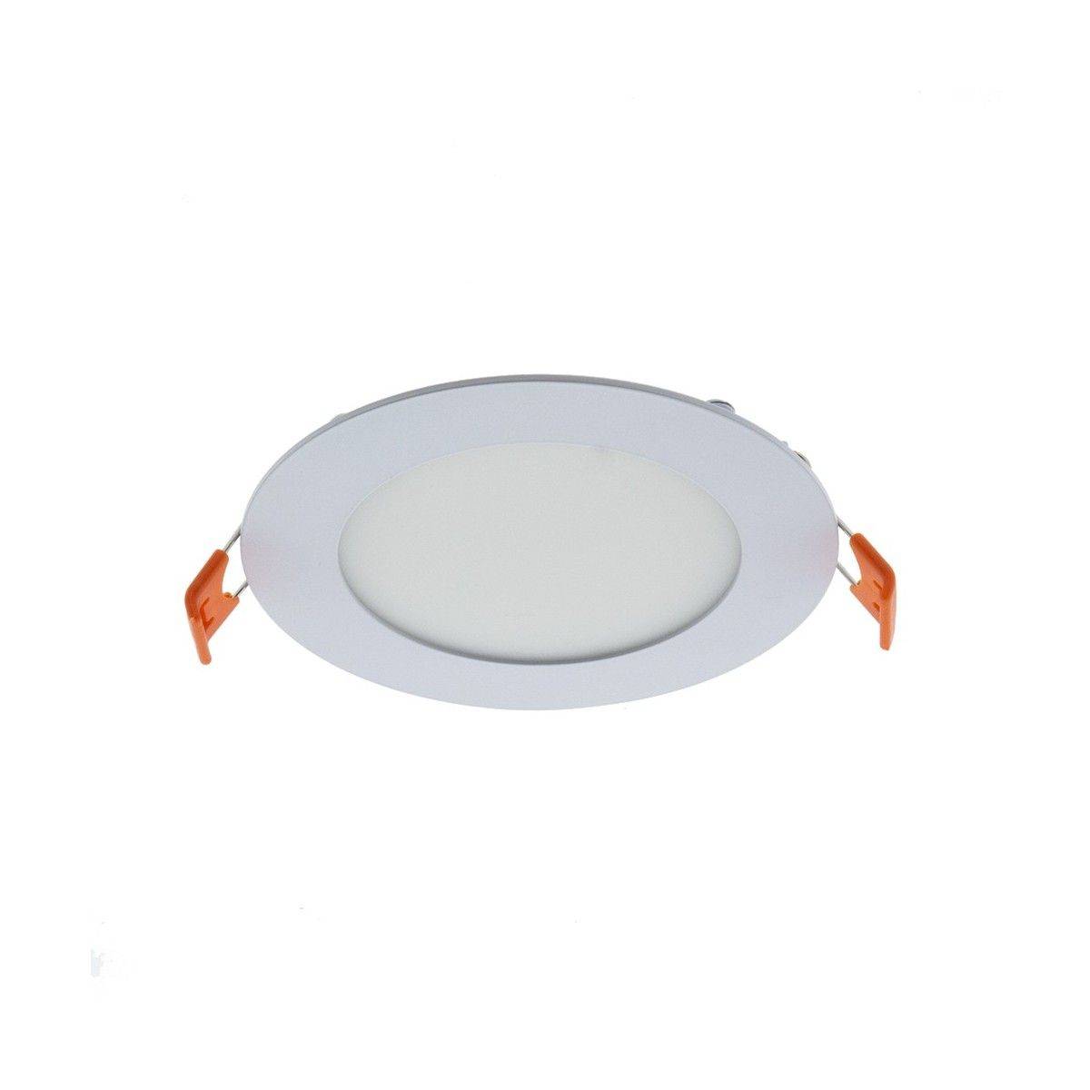 Placa downlight LED encastrável circular 6W - 5 anos de garantia