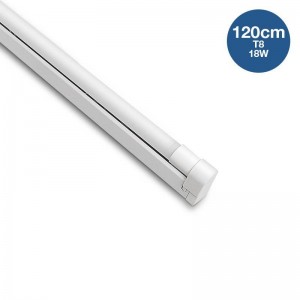 Kit de luminária com porta-tubos e tubo LED T8 120cm 18W IP20