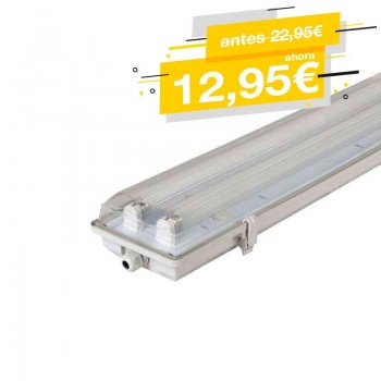 Armadura estanque para 2 tubos LED T8 120cm IP65 Armadura estanque para 2 tubos LED T8 120cm IP65