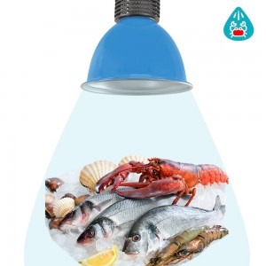 Exaustor LED de 30 W especialmente para lojas de peixe e marisco.