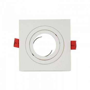 Moldura quadrada downlight basculante PREMIUM para GU10 / MR16 Moldura quadrada downlight basculante PREMIUM para GU10 / MR16