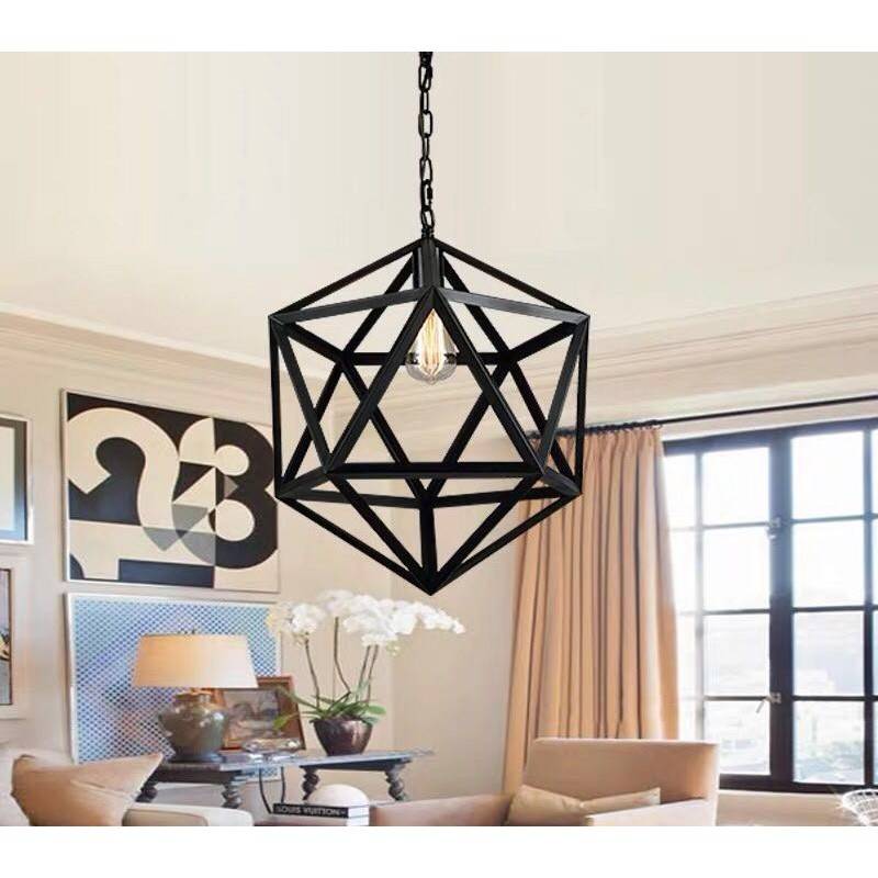 Candeeiro suspenso icosaedro nórdico "KODA"