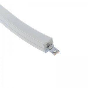 Perfil de silicone flexível de 16x16mm para Fita de LED a néon (5m)