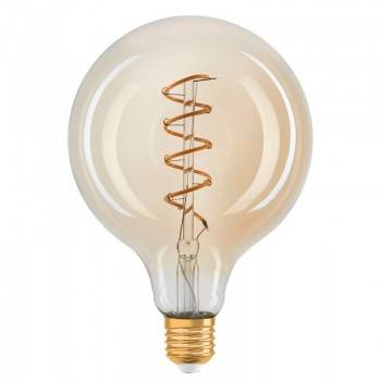 Lâmpada LED Vintage globo filamento espiral E27 G125 4W regulável Lâmpada LED Vintage globo filamento espiral E27 G125 4W regulável