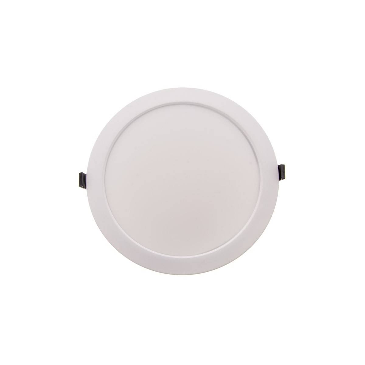 Placa downlight LED encastrável circular CCT 40W com seletor de temperatura de cor IP54