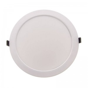 Placa downlight LED encastrável circular CCT 40W com seletor de temperatura de cor IP44