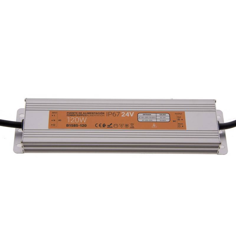 Fonte de alimentação estanque compacta 24V 120W IP67