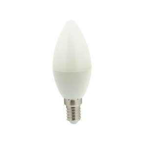 Lâmpada vela LED E14 C37 5W Opalina