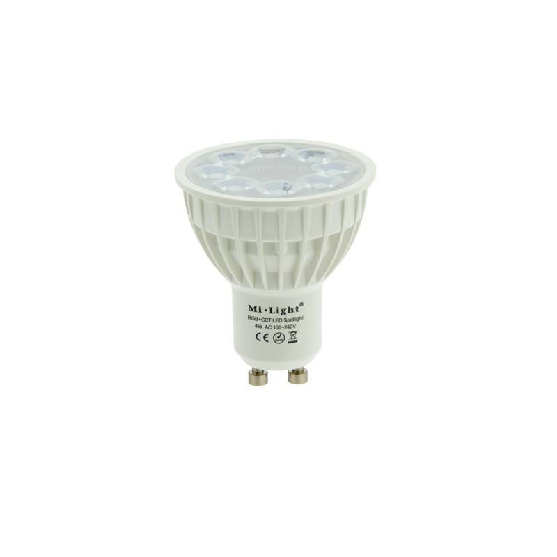 Lâmpada GU10 LED RGBW+CTT 4W Controlo por RF