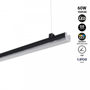 Barra linear LED de alta potência - 60W - 150cm - Ligável - IP20