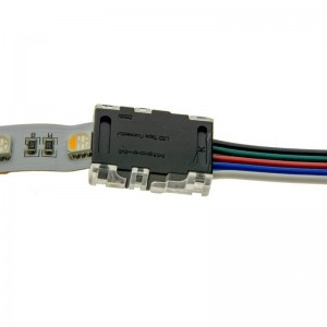 Conector rápido RGBW de 5 pinos - Fita a cabo PCB 12mm IP20 Máx. 24V