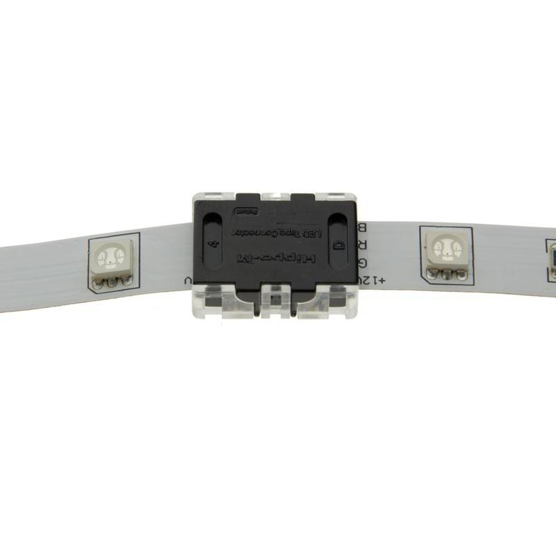 Conector rápido RGB de 4 pinos - União fita a fita PCB 10mm IP20 Máx. 24V Conector rápido RGB de 4 pinos - União fita a fita PCB 10mm IP20 Máx. 24V