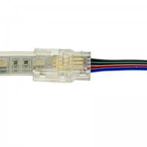Conector rápido estanque 4 pinos RGB - Fita a fita PCB 10mm IP66 - Máx. 24V