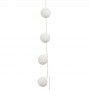 Grinalda luminosa LED de bolas de algodão com 3 metros Grinalda luminosa LED de bolas de algodão com 3 metros
