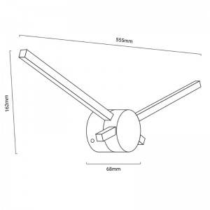 Aplique de parede LED "CRONOS" 20W 1600lm