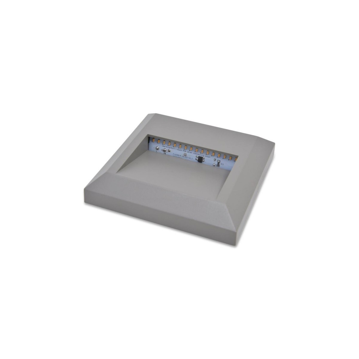 Baliza LED quadrada para superfície exterior "SILVER" 2W IP65
