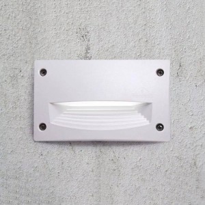 Baliza encastrável LED de parede Fumagalli LETI 200 HS GX53 3W cor branca