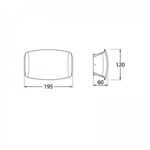 Aplique de parede FUMAGALLI ABRAM 190 R7S 8.5W para exterior IP55