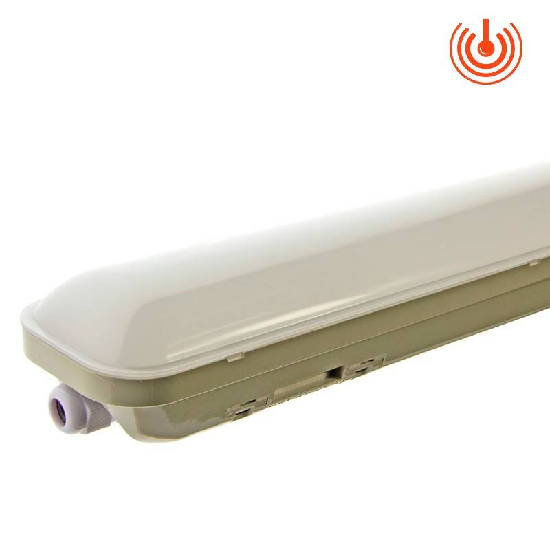 Luminária estanque LED integrado 120CM 36W 3000lm com sensor de presença IP65